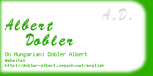 albert dobler business card